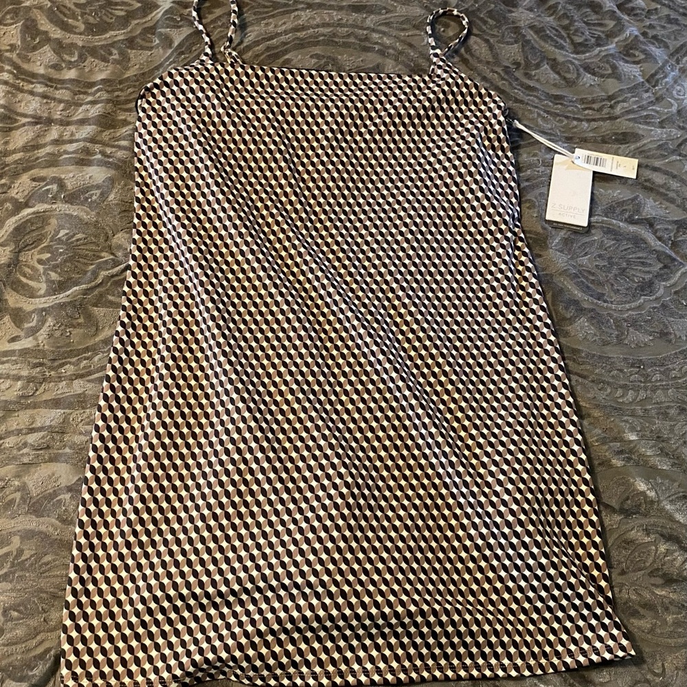 Z Supply Black and White Geometric Mini Dress